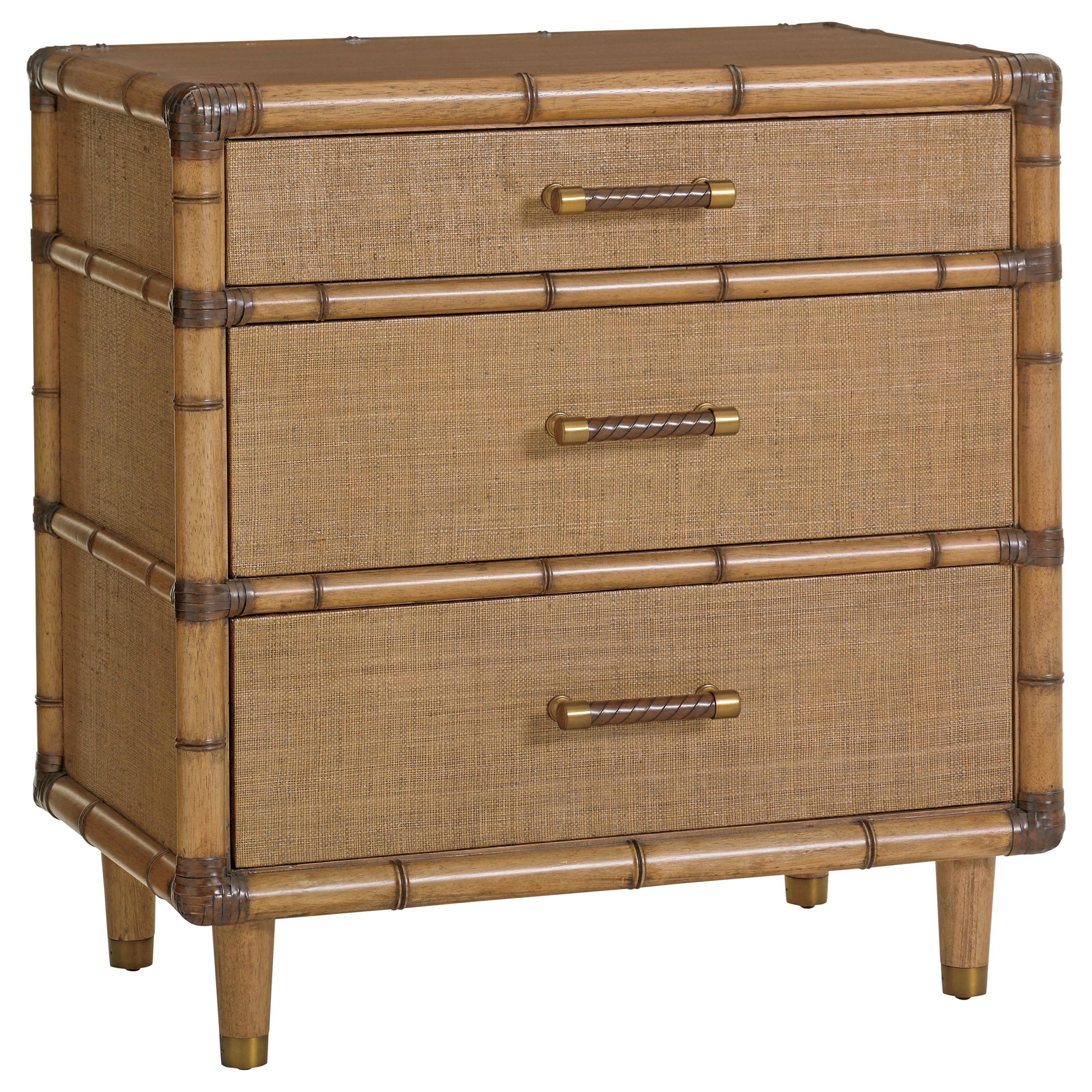 Tommy Bahama Home Twin Palms 558621 Parrot Cay Three Drawer Nightstand